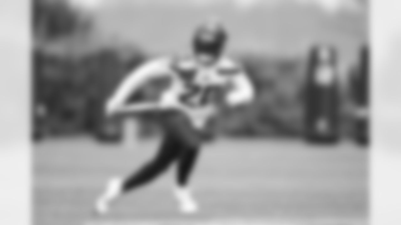 Seahawks safety Julian Love (20) practices on Thursday, May 23, 2024 at the Virginia Mason Athletic Center.